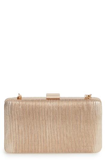 La Regale Pleated Box Clutch -