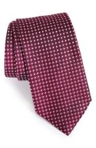 Men's Boss Geometric Silk Tie, Size - Pink