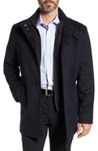 Men's Andrew Marc Westcott Wool Car Coat, Size - Blue