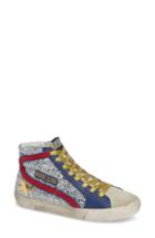 Women's Golden Goose Slide Glitter High Top Sneaker Us / 35eu - Metallic