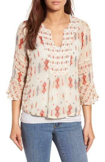 Women's Lucky Brand Mix Print Boho Top