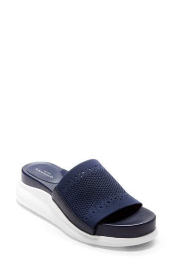Women's Cole Haan 2.zerogrand Stitchlite(tm) Slide Sandal M - Blue