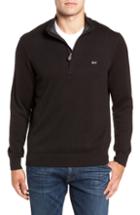 Men's Vineyard Vines Palm Beach Quarter-zip Sweater, Size - Black