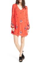 Women's Free People Embroidered Minidress - Red