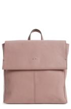 Topshop Premium Leather Calfskin Backpack - Pink