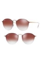 Women's Ray-ban Blaze 59mm Round Mirrored Sunglasses -