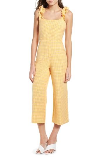 Women's Lovers + Friends Kristine Jumpsuit - Yellow