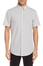 Men's Calibrate Slim Fit Print Short Sleeve Sport Shirt - White