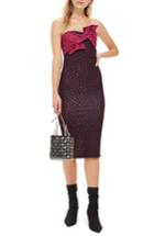 Women's Topshop Bow Twist Midi Dress Us (fits Like 0-2) - Pink