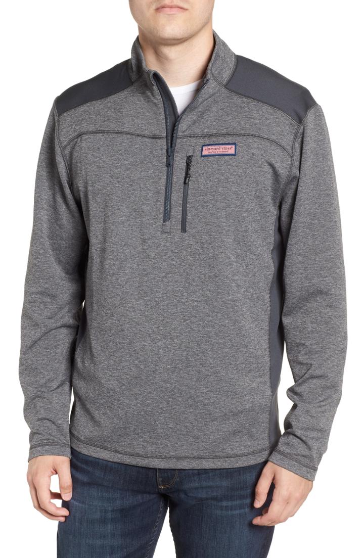 Men's Vineyard Vines Regular Fit Half Zip Pullover - Grey