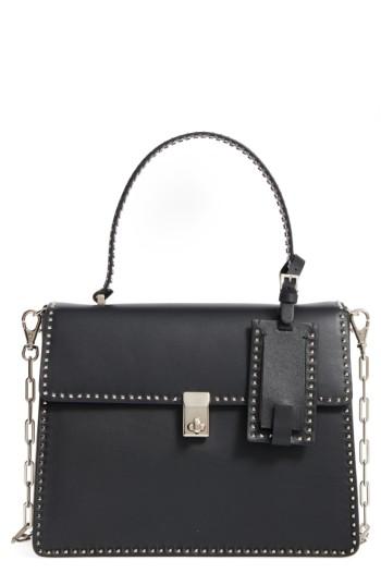 Valentino Garavani Rockstud Calfskin Leather Single Handle Shoulder Bag -