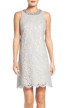 Women's Eliza J Embellished A-line Dress - Grey