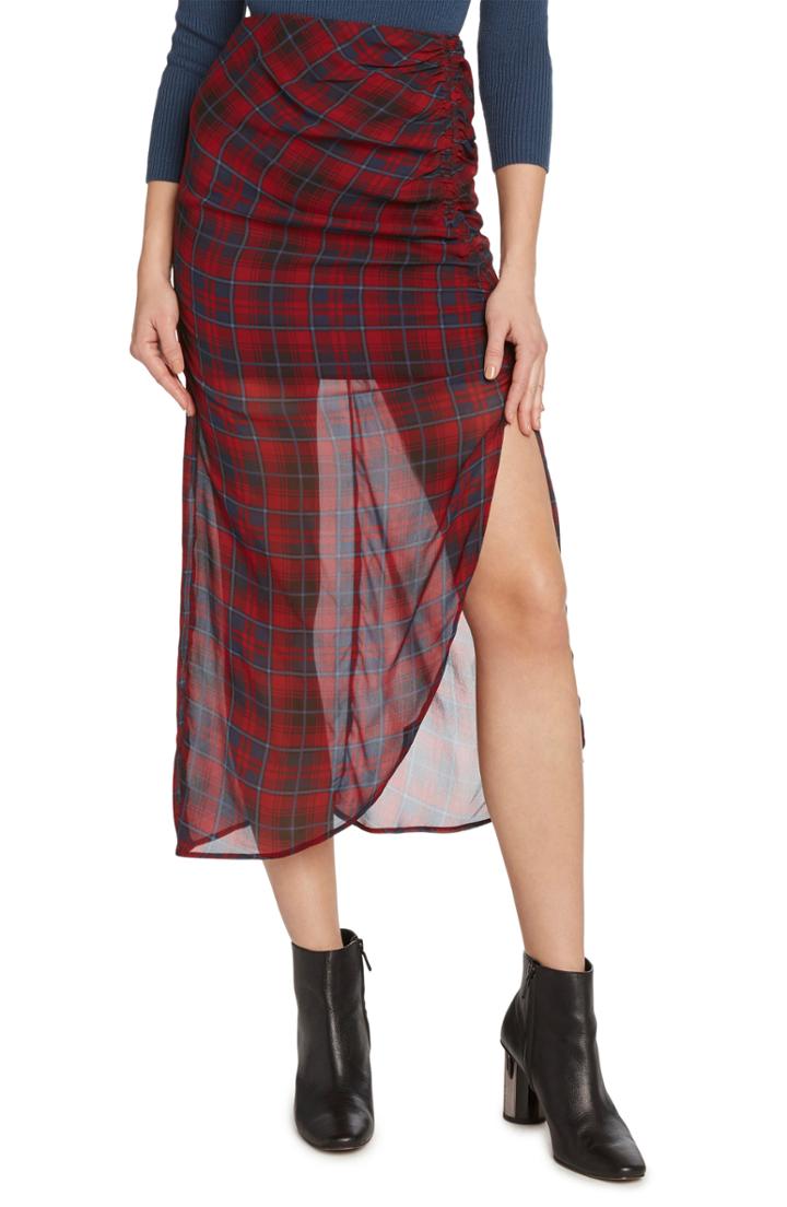 Women's Willow & Clay Plaid Ruched Skirt