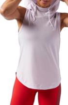 Women's Reebok Workout Ready Sleeveless Hoodie - Pink