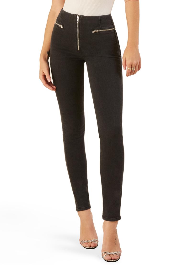 Women's Reformation Niki Zip Pocket Skinny Jeans