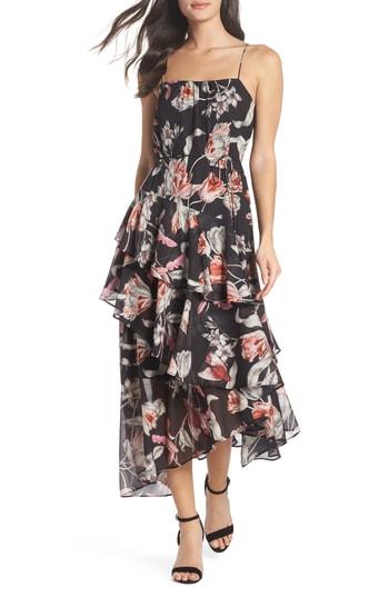 Women's Cooper St Harlow Floral Midi Dress - Black