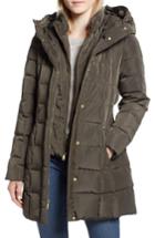Women's Cole Haan Hooded Down & Feather Jacket - Green