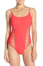 Women's Red Carter Cutout One-piece Swimsuit