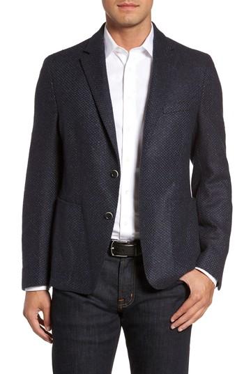 Men's Flynt Woven Wool & Silk Blend Sport Coat L - Blue