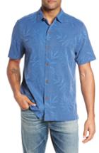 Men's Tommy Bahama Luau Floral Silk Shirt, Size - Blue