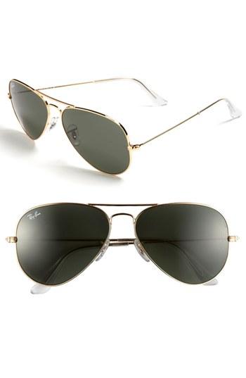 Women's Ray-ban 'original Aviator' 58mm Sunglasses - Gold