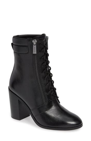 Women's Michael Michael Kors Rosario Lace-up Bootie .5 M - Black