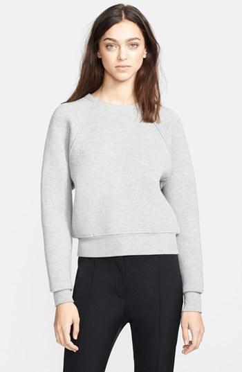 Alexander Wang Double Face Neoprene Sweatshirt Grey Melange