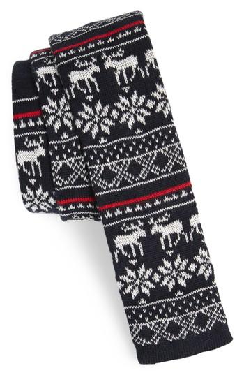 Men's Nordstrom Men's Shop Knit Cotton Tie, Size - Blue
