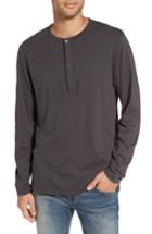 Men's French Connection Long-sleeve Henley T-shirt - Grey