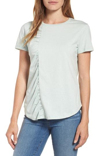 Women's Caslon Gathered Front Crew Tee - Blue/green