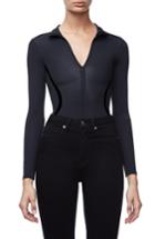 Women's Good American The Slightly Scuba Thong Bodysuit - Black