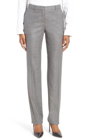 Women's Boss Tamea Wool Blend Straight Leg Trousers