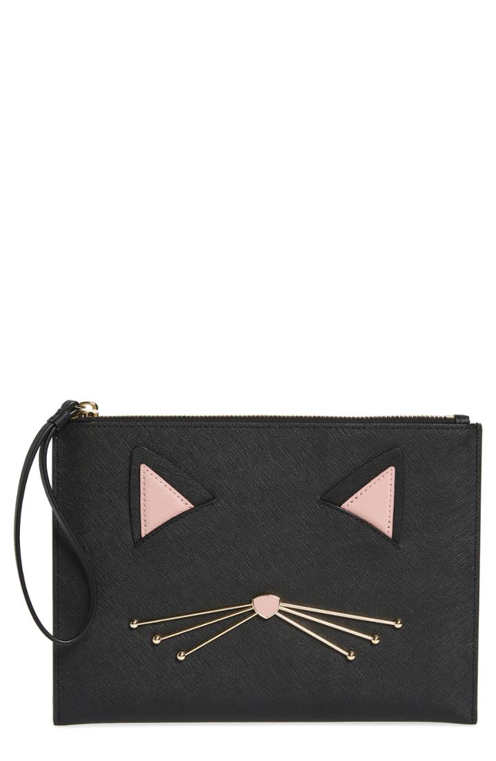 Kate Spade New York Medium Cats Meow - Bella Leather Pouch -