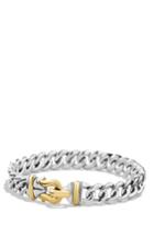 Women's David Yurman 'buckle' Single-row Bracelet With Gold