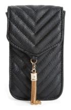 Amici Accessories Quilted Faux Leather Phone Crossbody Bag -