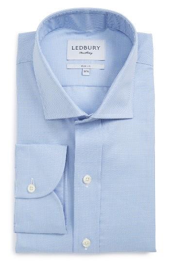 Men's Ledbury Slim Fit Houndstooth Dress Shirt