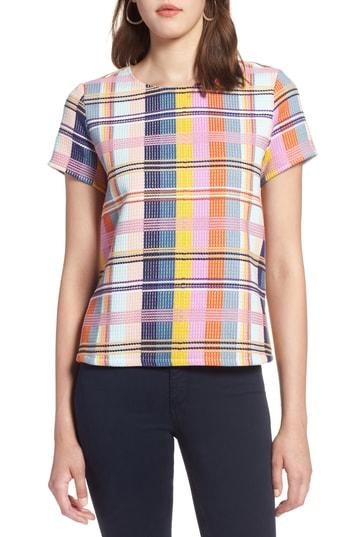 Women's Halogen Plaid Tweed Top