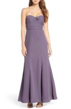 Women's Wtoo Strapless Chiffon Gown - Purple