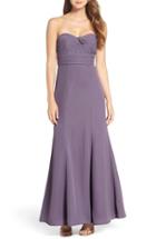 Women's Wtoo Strapless Chiffon Gown - Purple