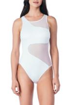 Women's Kenneth Cole New York All Meshed Up One-piece Swimsuit - Black
