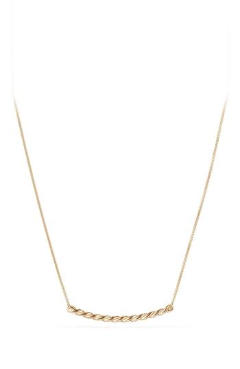 Women's David Yurman Paveflex Station Necklace In 18k Gold