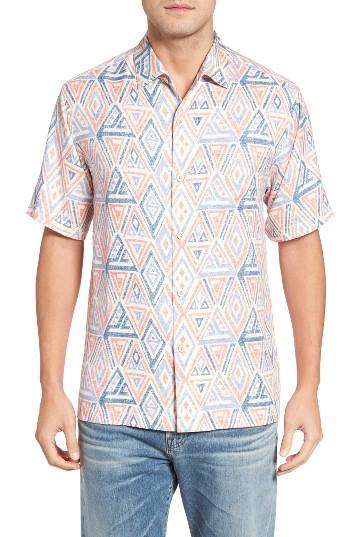 Men's Tommy Bahama Trio Geo Original Fit Silk Blend Camp Shirt