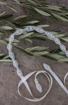 Women's Untamed Petals By Amanda Judge Poppy Bead & Crystal Belt, Size - Ivory Ribbon
