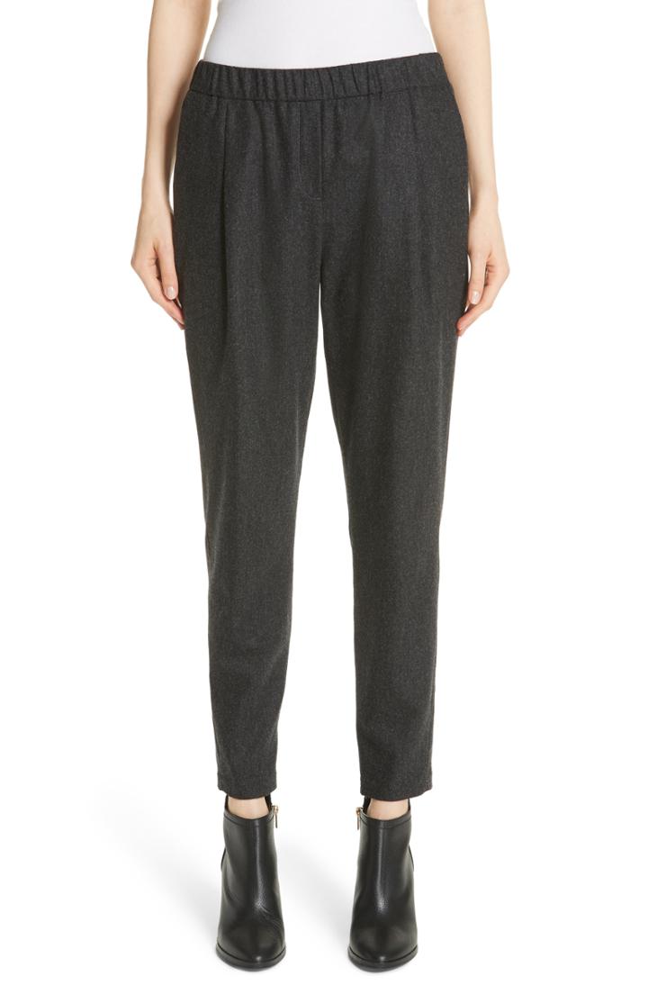 Women's Fabiana Filippi Flannel Jogger Pants Us / 48 It - Black