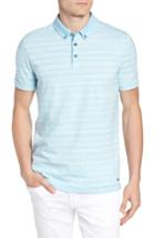 Men's Boss Pelham Space Dyed Slim Fit Polo, Size - Blue