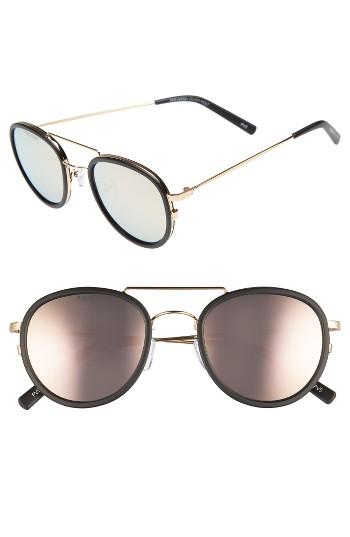 Women's Perverse The Kimberly 55mm Mirrored Lens Aviator Sunglasses - Black/ Pink