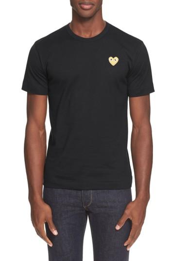 Men's Comme Des Garcons Play Crewneck T-shirt - Black