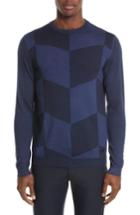 Men's Armani Collezioni Chevron Colorblock Sweater