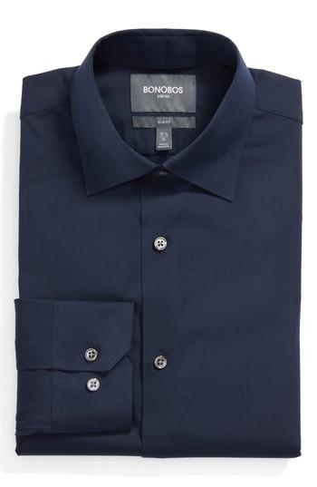 Men's Bonobos Slim Fit Solid Dress Shirt .5 - 35 - Blue