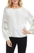 Women's Vince Camuto Pintuck Sleeve Blouse - White